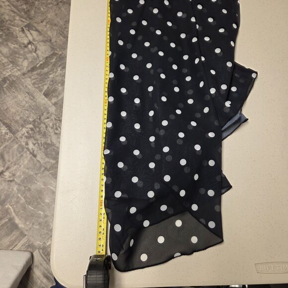 Black & White Polka Dot Dress Maxi Shear Mini underlined Slip XXL Baby doll Y2K - Picture 11 of 12